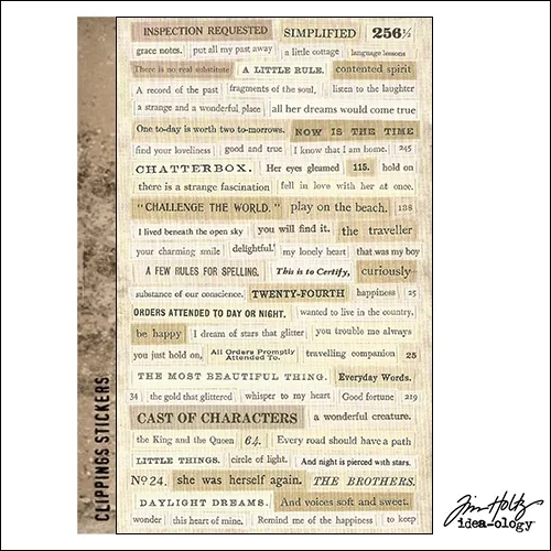 Idea-ology Advantus Clippings Sticker Sheet by Tim Holtz