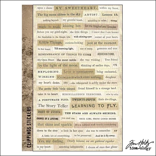 Idea-ology Advantus Clippings Sticker Sheet by Tim Holtz