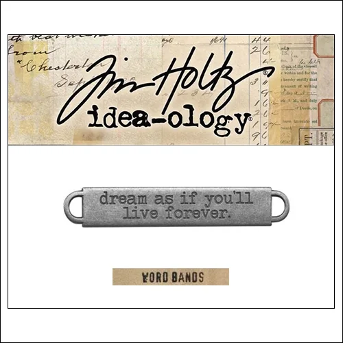Idea-ology Advantus Metal Word Band Life Antique Nickel by Tim Holtz