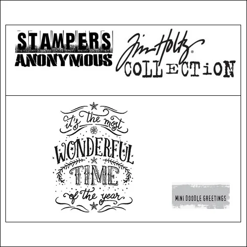Stampers Anonymous Mini Cling Stamp Doodle Greetings by Tim Holtz Collection