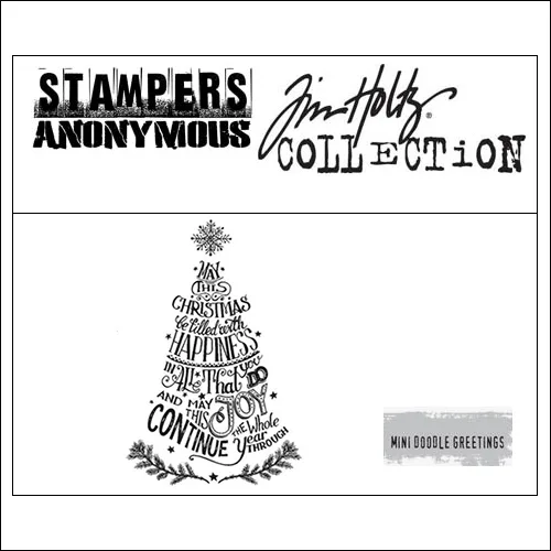 Stampers Anonymous Mini Cling Stamp Doodle Greetings by Tim Holtz Collection