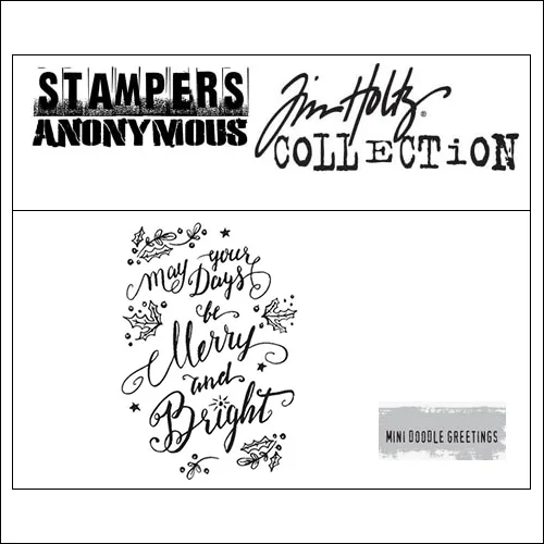 Stampers Anonymous Mini Cling Stamp Doodle Greetings by Tim Holtz Collection