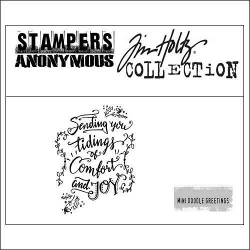 Stampers Anonymous Mini Cling Stamp Doodle Greetings by Tim Holtz Collection