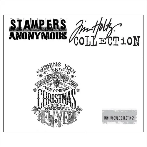 Stampers Anonymous Mini Cling Stamp Doodle Greetings by Tim Holtz Collection