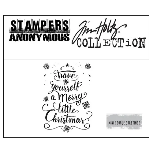 Stampers Anonymous Mini Cling Stamp Doodle Greetings by Tim Holtz Collection