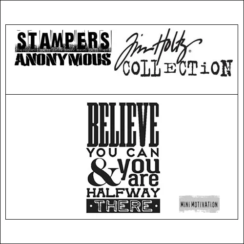 Stampers Anonymous Mini Motivation Cling Stamp by Tim Holtz Collection