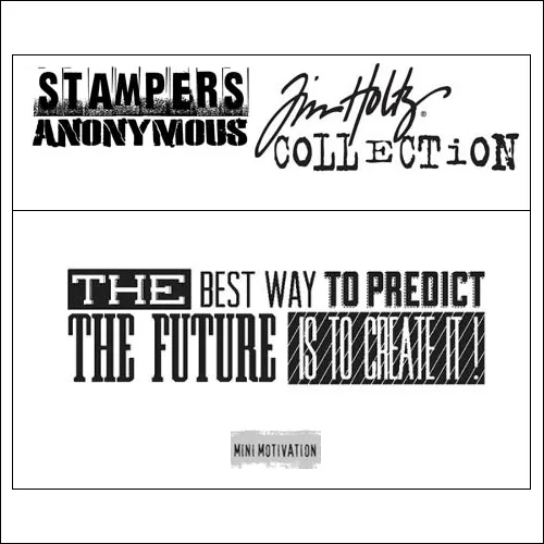 Stampers Anonymous Mini Motivation Cling Stamp by Tim Holtz Collection