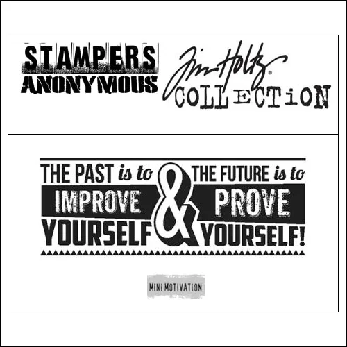 Stampers Anonymous Mini Motivation Cling Stamp by Tim Holtz Collection