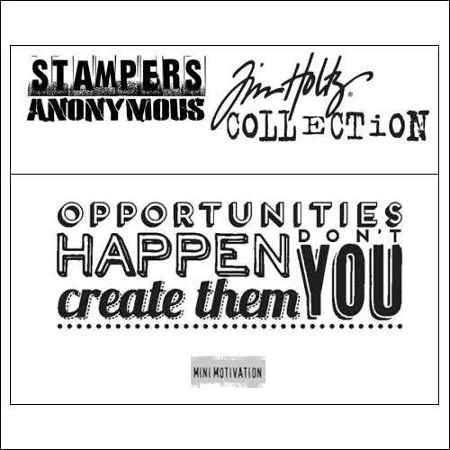 Stampers Anonymous Mini Motivation Cling Stamp by Tim Holtz Collection