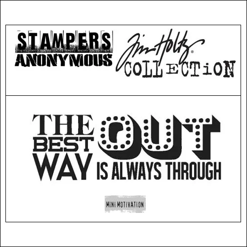 Stampers Anonymous Mini Motivation Cling Stamp by Tim Holtz Collection