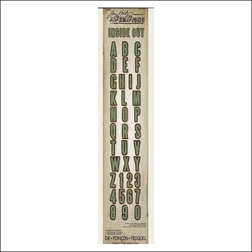 Sizzix Tim Holtz Alterations Die Sizzlits Decorative Strip Inside Out Alphabet
