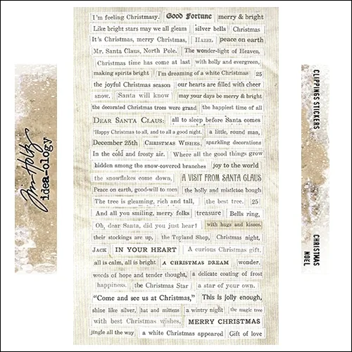 Idea-ology Advantus Clippings Sticker Sheet Christmas by Tim Holtz