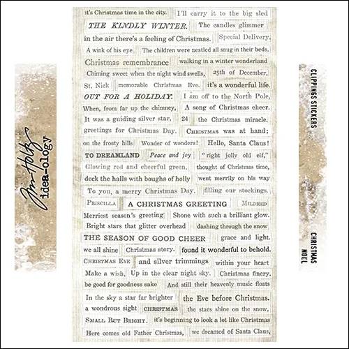 Idea-ology Advantus Clippings Sticker Sheet Christmas by Tim Holtz