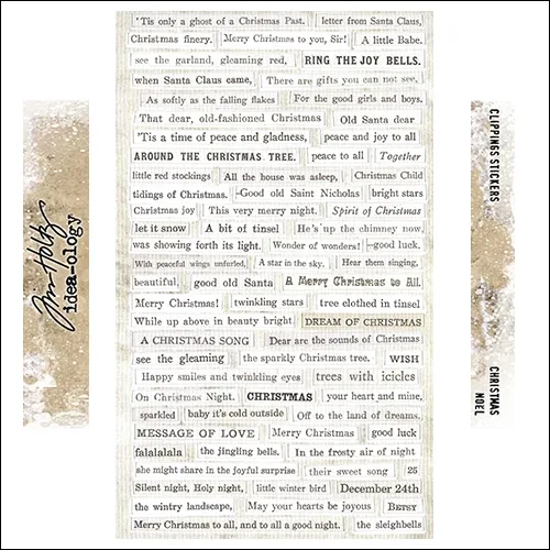 Idea-ology Advantus Clippings Sticker Sheet Christmas by Tim Holtz