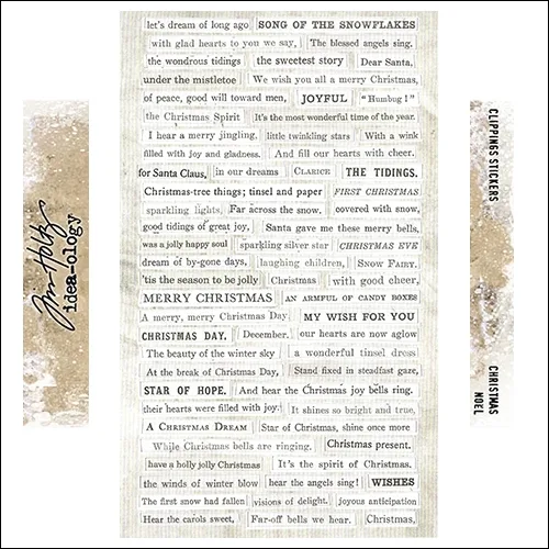 Idea-ology Advantus Clippings Sticker Sheet Christmas by Tim Holtz