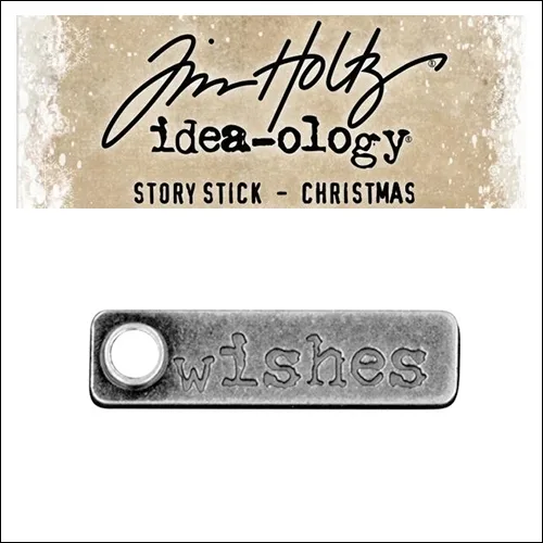 Idea-ology Tim Holtz Metal Story Stick Christmas Wishes