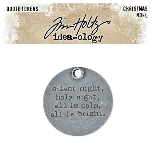 Idea-ology Tim Holtz Metal Quote Token Christmas