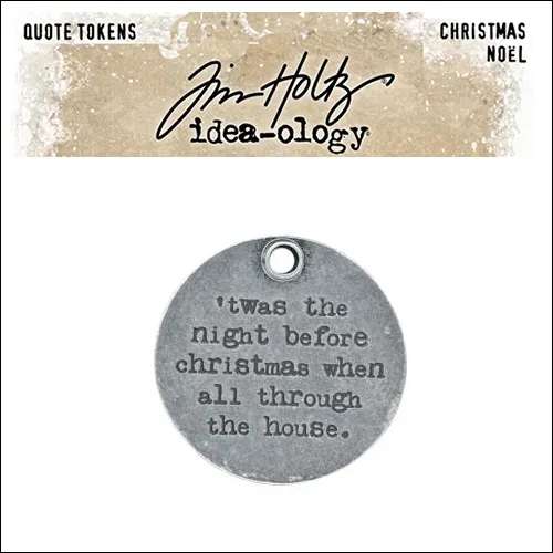 Idea-ology Tim Holtz Metal Quote Token Christmas