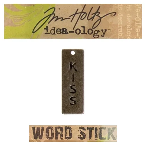 Idea-ology Tim Holtz Metal Word Stick Kiss