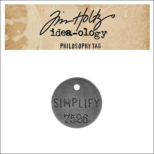 Idea-ology Tim Holtz Metal Philosophy Tag Simplify