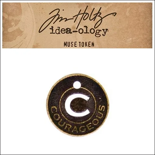 Idea-ology Tim Holtz Metal Muse Token Courageous