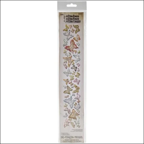 Sizzix Tim Holtz Alterations Die Sizzlits Decorative Strip Butterfly Frenzy