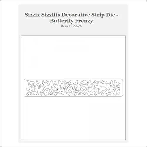 Sizzix Tim Holtz Alterations Die Sizzlits Decorative Strip Butterfly Frenzy