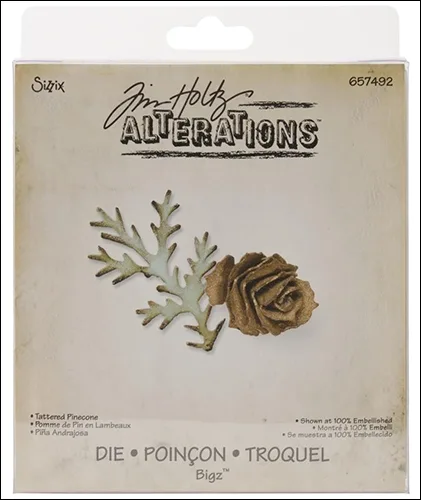 Sizzix Tim Holtz Alterations Bigz Die Tattered Pinecone