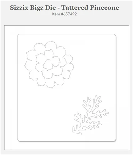 Sizzix Tim Holtz Alterations Bigz Die Tattered Pinecone