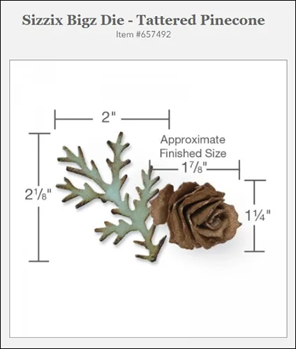 Sizzix Tim Holtz Alterations Bigz Die Tattered Pinecone