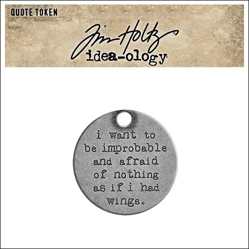 Idea-ology Tim Holtz Metal Quote Token