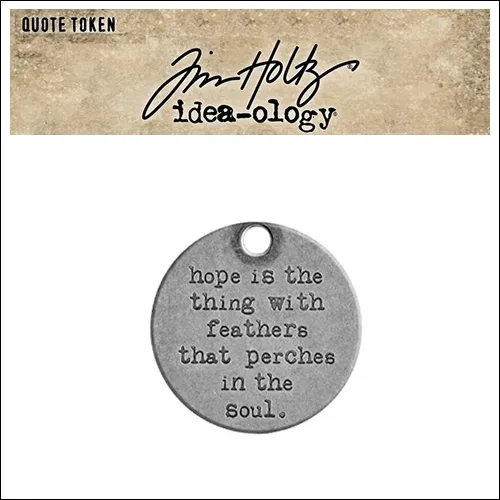 Idea-ology Tim Holtz Metal Quote Token