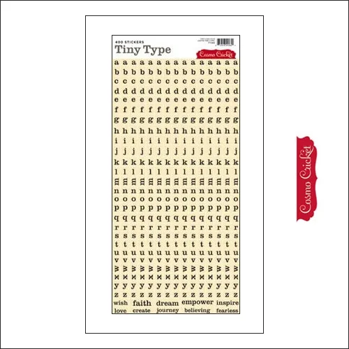 Cosmo Cricket Cardstock Alphabet Stickers Tiny Type Cream