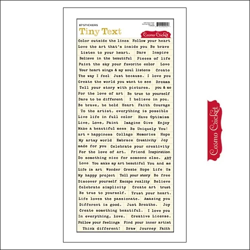 Cosmo Cricket Cardstock Word Stickers Tiny Text Encouraging