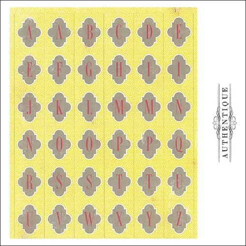 Authentique Cardstock Stickers Sheet Classic Type