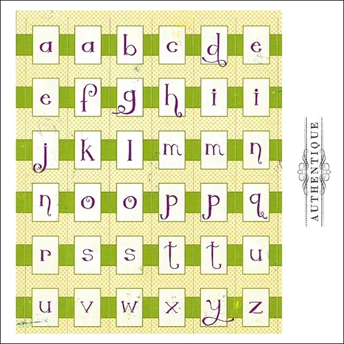 Authentique Cardstock Stickers Sheet Classic Type