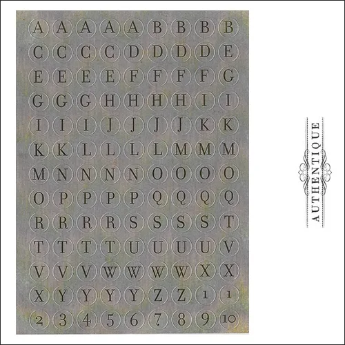 Authentique Cardstock Stickers Sheet Petite Type Circle