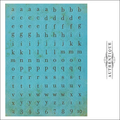 Authentique Cardstock Stickers Sheet Petite Type Circle