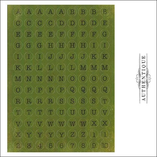 Authentique Cardstock Stickers Sheet Petite Type Circle