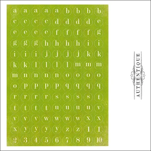 Authentique Cardstock Stickers Sheet Petite Type Circle
