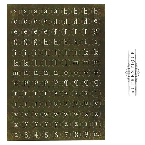 Authentique Cardstock Stickers Sheet Petite Type Circle