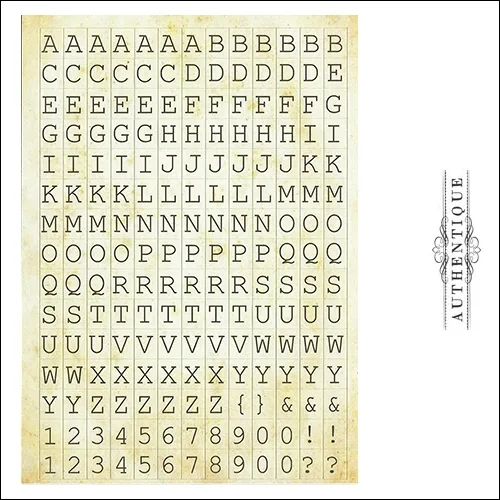 Authentique Cardstock Stickers Sheet Petite Type Square
