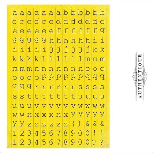 Authentique Cardstock Stickers Sheet Petite Type Square
