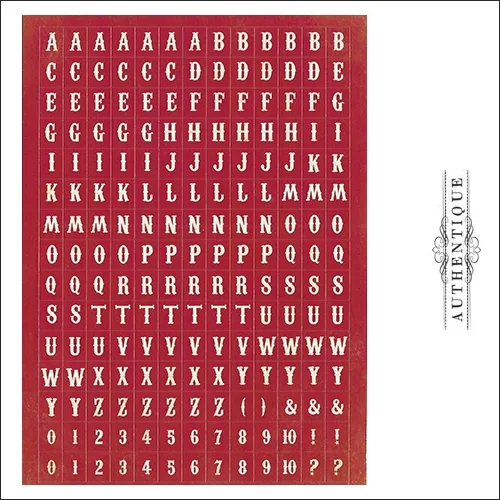 Authentique Cardstock Stickers Sheet Petite Type Square