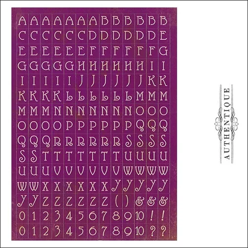 Authentique Cardstock Stickers Sheet Petite Type Square