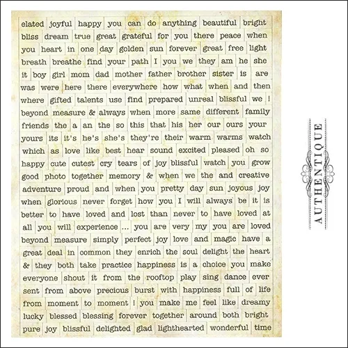 Authentique Cardstock Stickers Sheet Diction