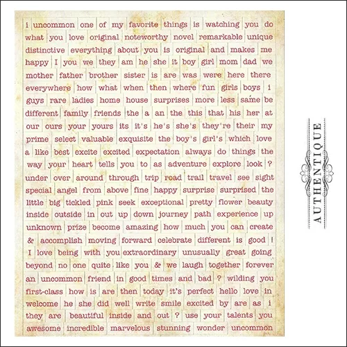 Authentique Cardstock Stickers Sheet Diction
