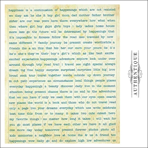 Authentique Cardstock Stickers Sheet Diction