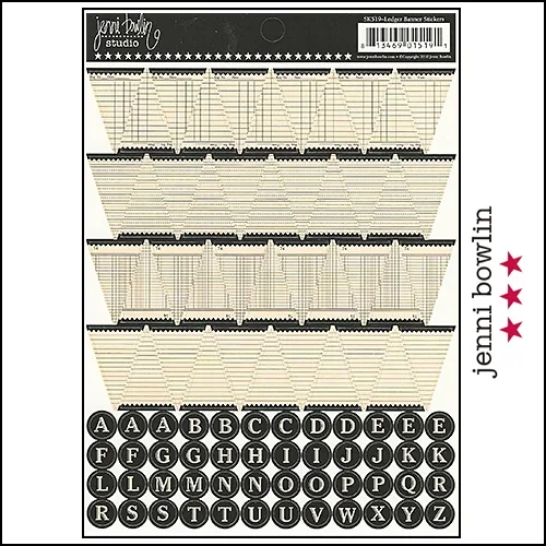 Jenni Bowlin Cardstock Stickers Sheet Ledger Banner