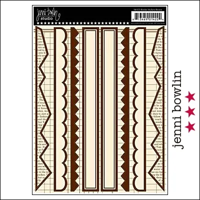 Jenni Bowlin Cardstock Stickers Border Brown